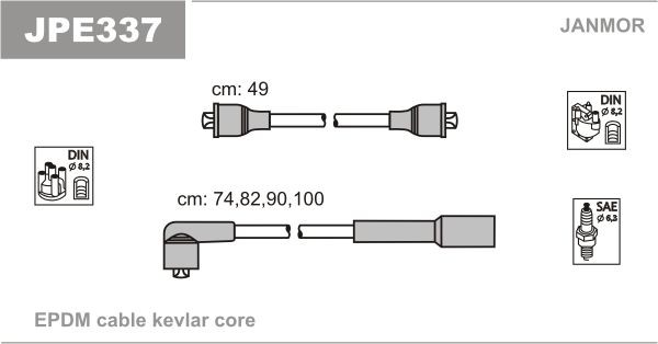 JANMOR Ignition Cable Kit Article number: JPE337 cheaply