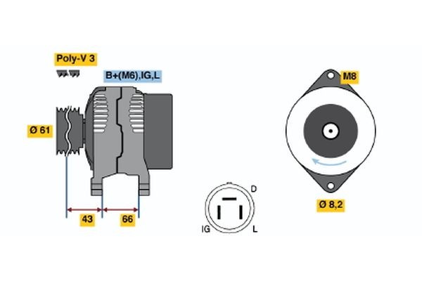 BOSCH Lens, combination rearlight Article number: 0 319 308 243 cheaply