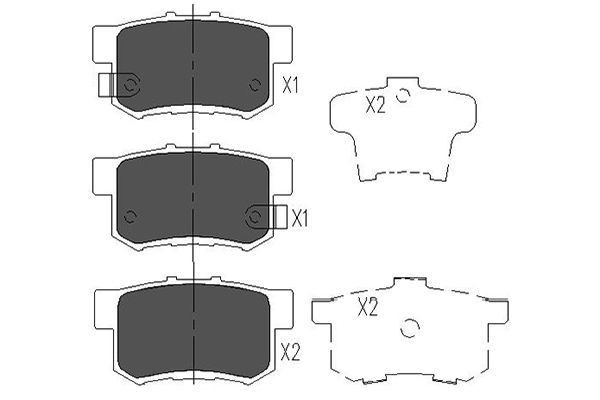 KAVO PARTS Brake pad set Article number: KBP-2008 cheaply