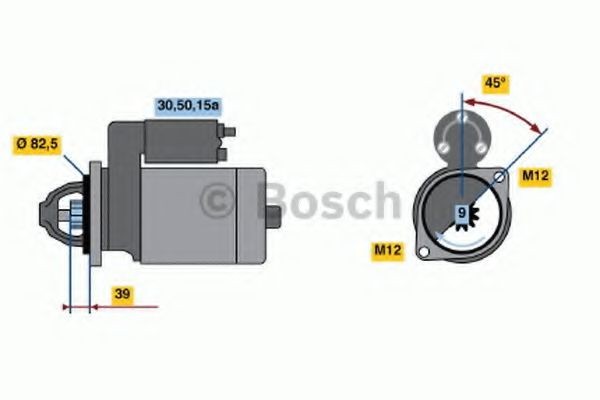 BOSCH Starter motor Article number: 0 986 013 600 cheaply