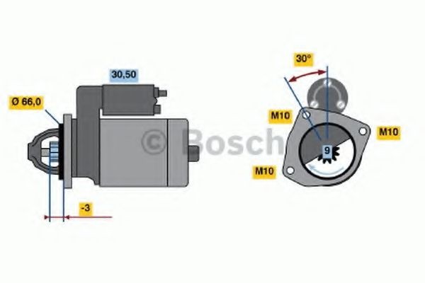 BOSCH Starter motor Article number: 0 986 013 861 cheaply