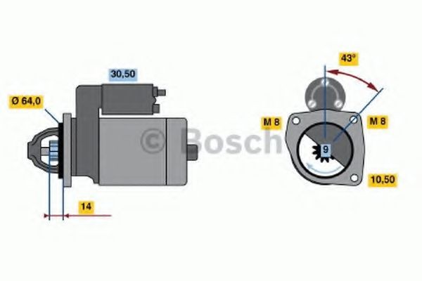 BOSCH Starter motor Article number: 0 986 013 940 cheaply