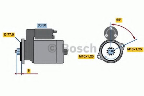 BOSCH Starter Varenummer: 0 986 014 141 billige