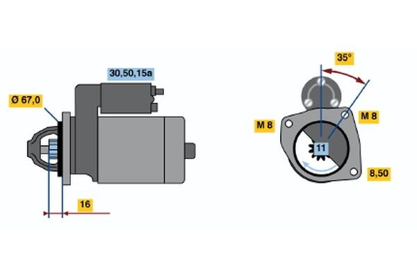 BOSCH Starter motor Article number: 0 986 014 800 cheaply