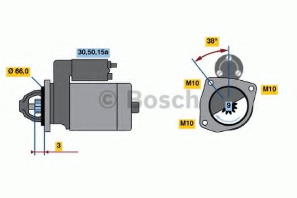 BOSCH Starter motor Article number: 0 986 016 600 cheaply