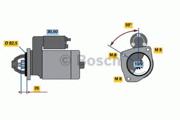 BOSCH Starter motor Article number: 0 986 016 870 cheaply