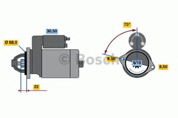 BOSCH Starter motor Article number: 0 986 017 120 cheaply