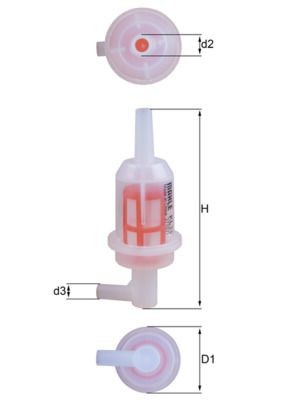 MAHLE ORIGINAL Fuel filter Article number: KL 33 cheaply
