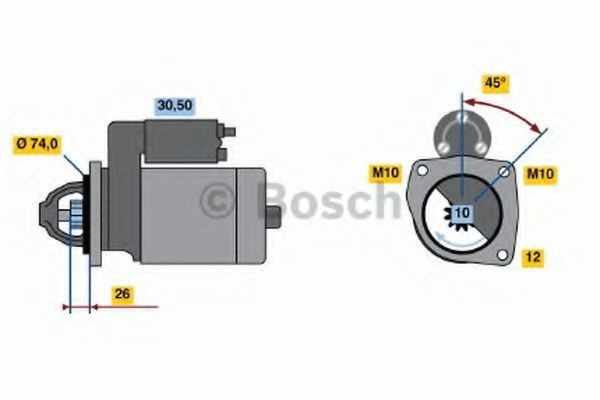 BOSCH Starter motor Article number: 0 986 018 711 cheaply