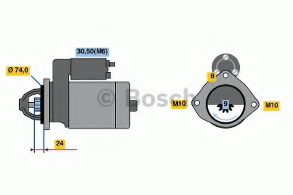 BOSCH Starter motor Article number: 0 986 021 230 cheaply