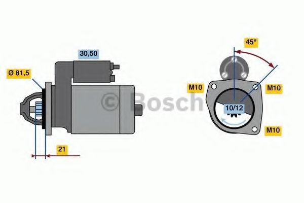 BOSCH Starter Artikli number: 0 986 023 180 soodsalt