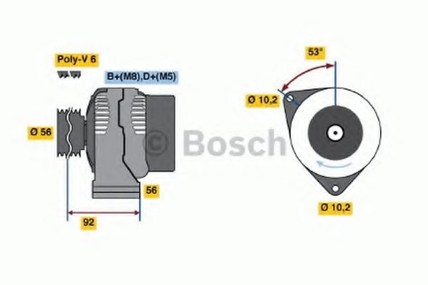 BOSCH Alternator Article number: 0 986 039 780 cheaply