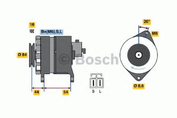 BOSCH Generaator Artikli number: 0 986 042 261 soodsalt