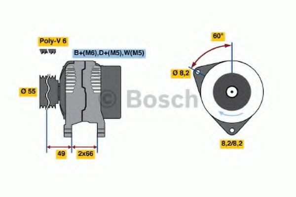 BOSCH Alternator Article number: 0 986 044 771 cheaply