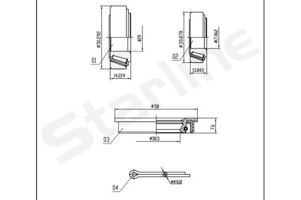 STARLINE Wheel bearing kit Article number: LO 00944 cheaply