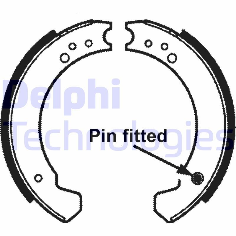 DELPHI Brake Shoe Set Article number: LS1695 cheaply
