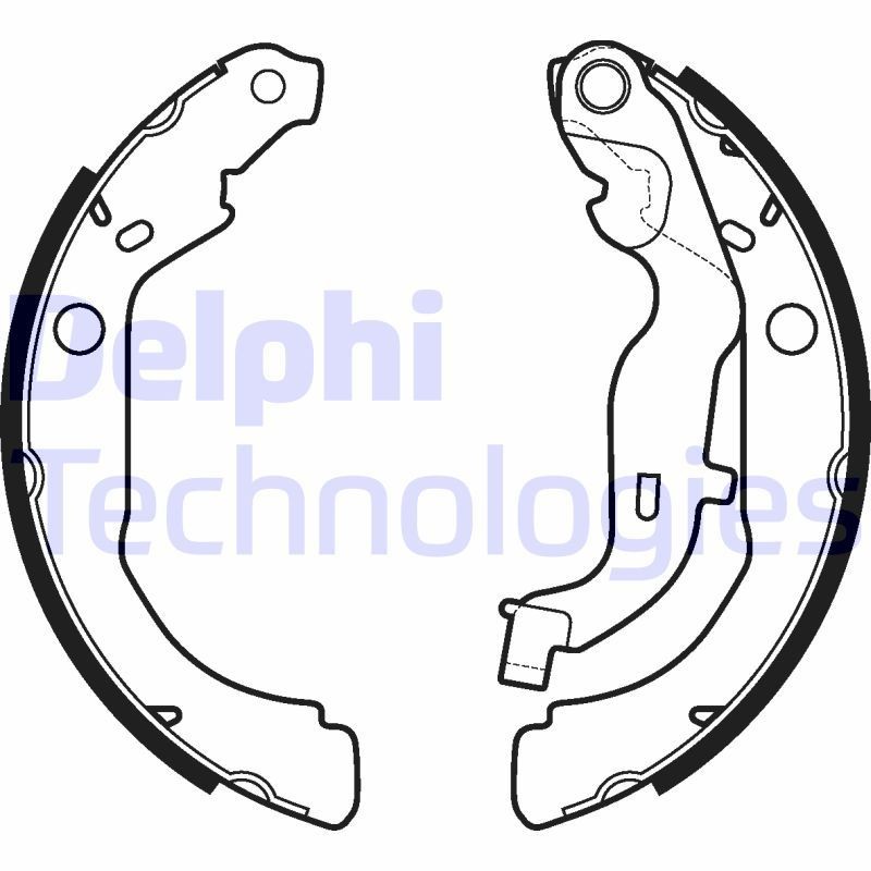 DELPHI Brake Shoe Set Article number: LS2127 cheaply