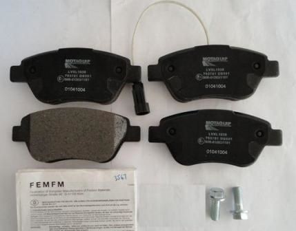 MOTAQUIP Brake pad set Article number: LVXL1038 cheaply