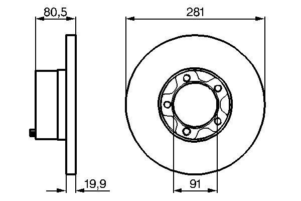 BOSCH Brake disc Article number: 0 986 478 138 cheaply