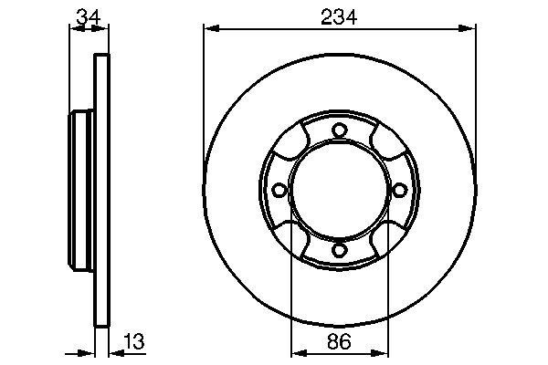 BOSCH Brake disc Article number: 0 986 478 282 cheaply