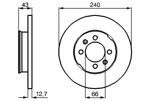 BOSCH Brake disc Article number: 0 986 478 819 cheaply