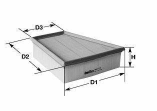 CLEAN FILTER Air filter Article number: MA3176 cheaply