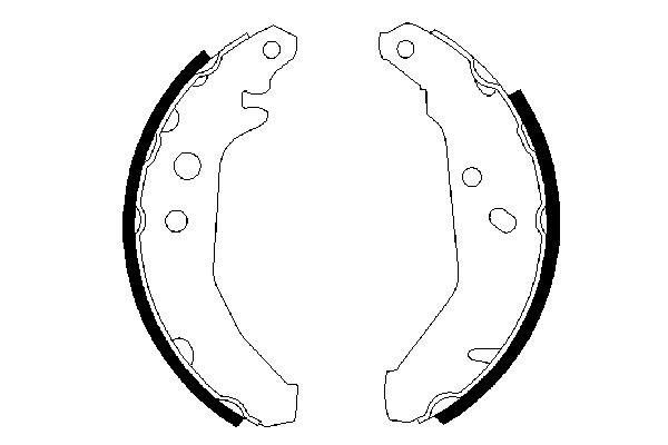 BOSCH Brake Shoe Set Article number: 0 986 487 228 cheaply