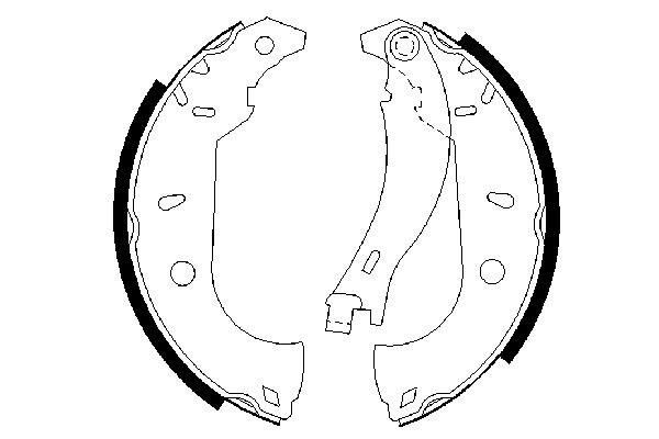 BOSCH Brake Shoe Set Article number: 0 986 487 255 cheaply