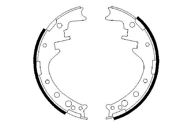 BOSCH Brake Shoe Set Article number: 0 986 487 292 cheaply