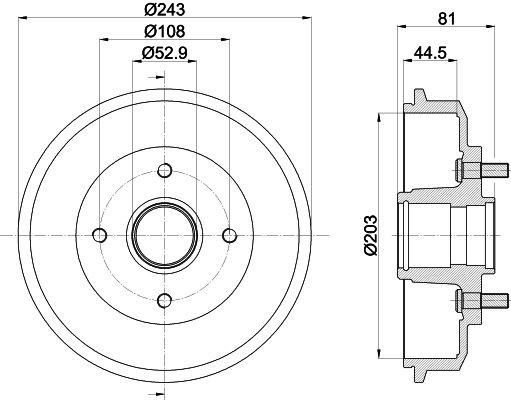 MINTEX Bremsetromle Varenummer: MBD064 billige