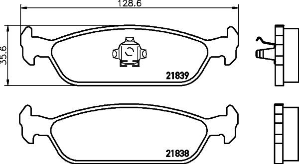 MINTEX Комплект спирачно феродо, дискови спирачки артикулен номер: MDB1428 евтино