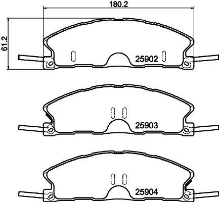 MINTEX Brake pad set Article number: MDB3857 cheaply