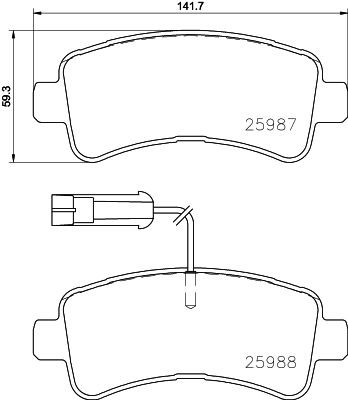 MINTEX Brake pad set Article number: MDB3887 cheaply