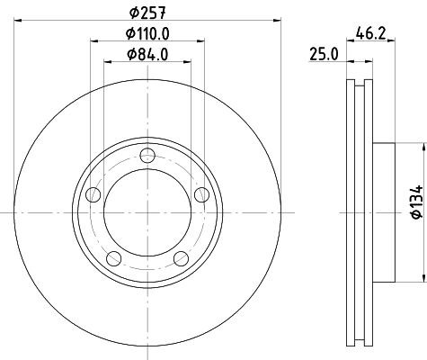 MINTEX Brake disc Article number: MDC1072 cheaply