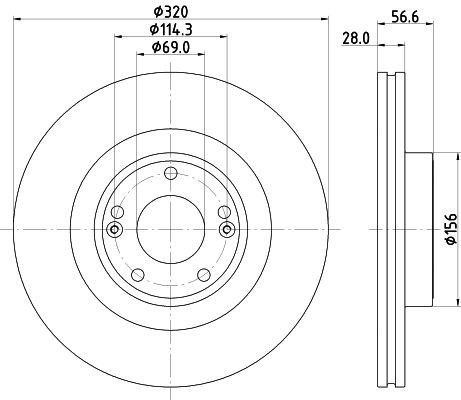 MINTEX Brake disc Article number: MDC2660 cheaply