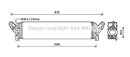 AVA COOLING SYSTEMS Intercooler Article number: MZ4277 cheaply
