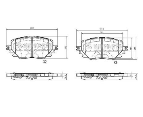 NIPPARTS Brake pad set Article number: N3603077 cheaply