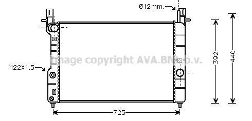PRASCO Engine radiator Article number: OL2283 cheaply