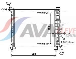 AVA COOLING SYSTEMS Engine radiator Article number: OL2681 cheaply