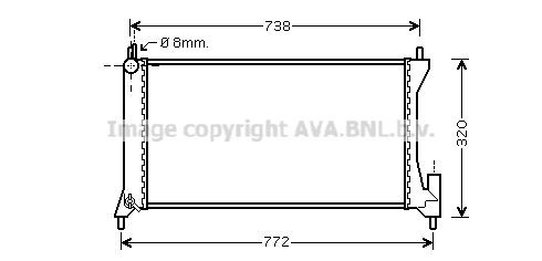 PRASCO Engine radiator Article number: OLA2386 cheaply