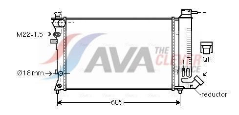 AVA COOLING SYSTEMS Engine radiator Article number: OLA2471 cheaply