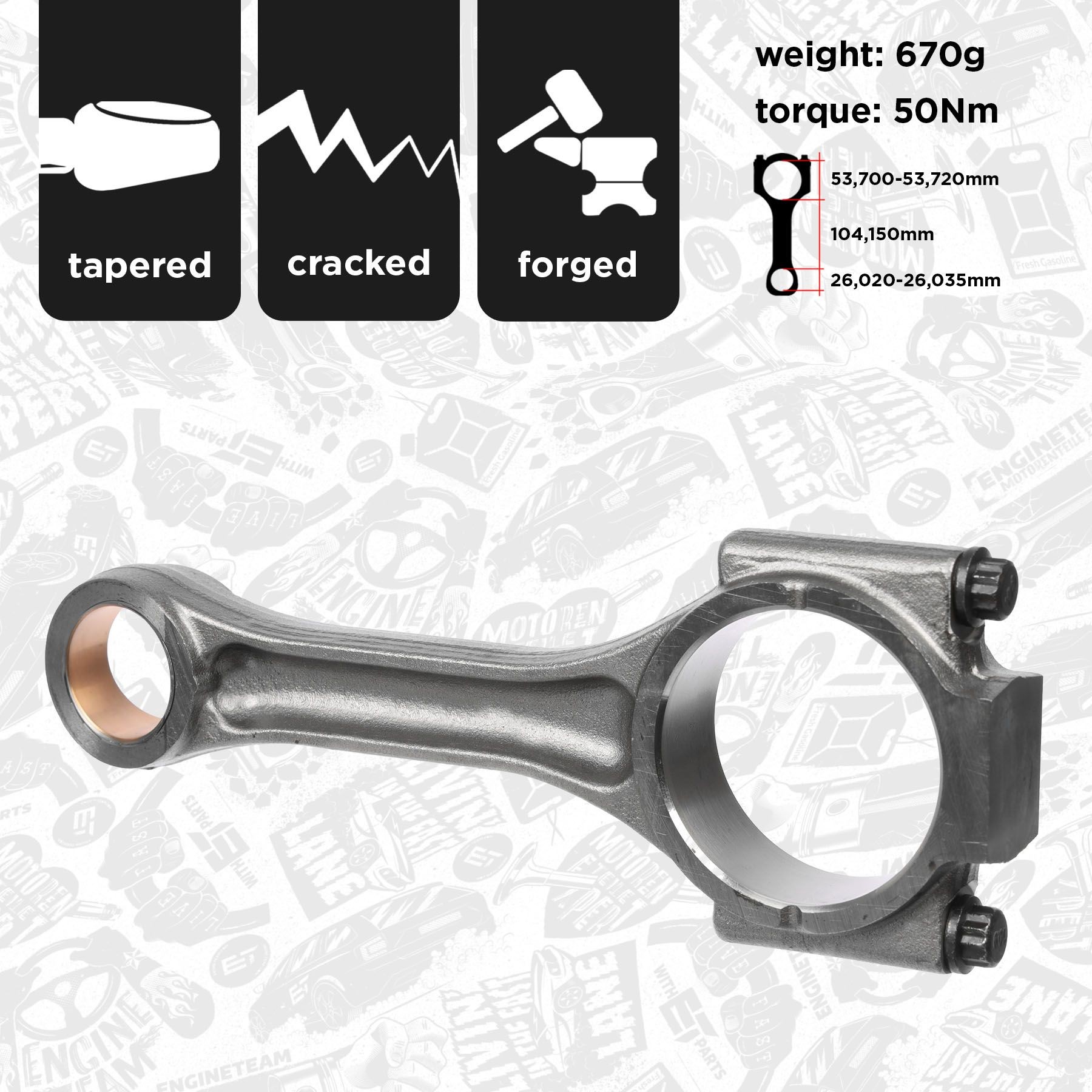ET ENGINETEAM Connecting Rod Article number: OM0030 cheaply