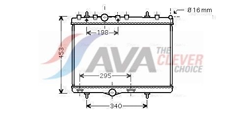 AVA COOLING SYSTEMS Engine radiator Article number: PEA2255 cheaply
