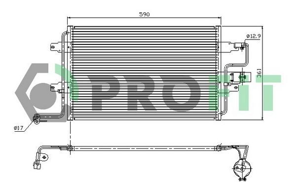 PROFIT Air conditioning condenser Article number: PR 9545C1 cheaply