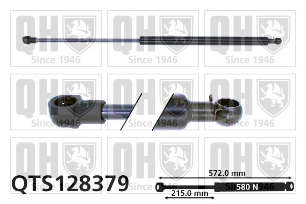 QUINTON HAZELL Tailgate strut Article number: QTS128379 cheaply