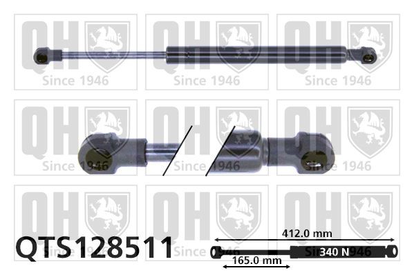 QUINTON HAZELL Tailgate strut Article number: QTS128511 cheaply