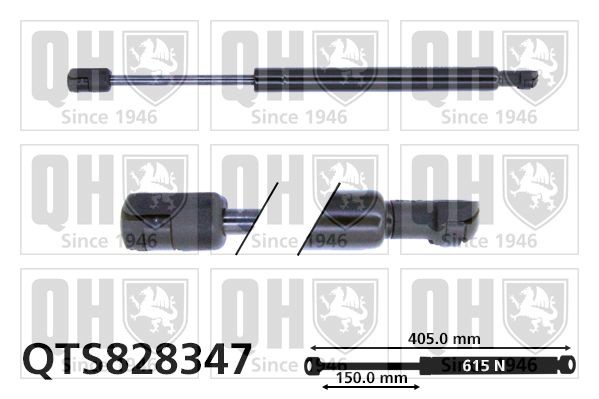 QUINTON HAZELL Gāzes atspere, Bagāžas / Kravas nodalījuma vāks raksta numurs: QTS828347 lēti