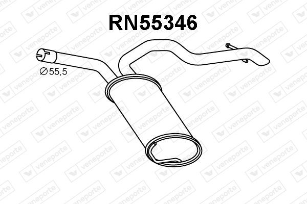 VENEPORTE Rear silencer Article number: RN55346 cheaply