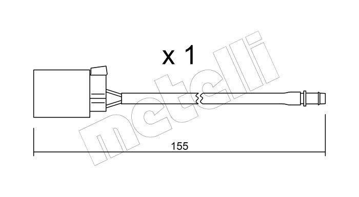METELLI Brake pad wear sensor Article number: SU.015 cheaply