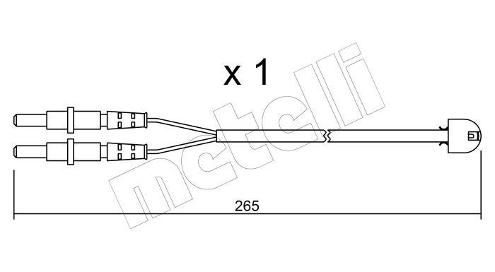 METELLI Brake pad wear sensor Article number: SU.053 cheaply